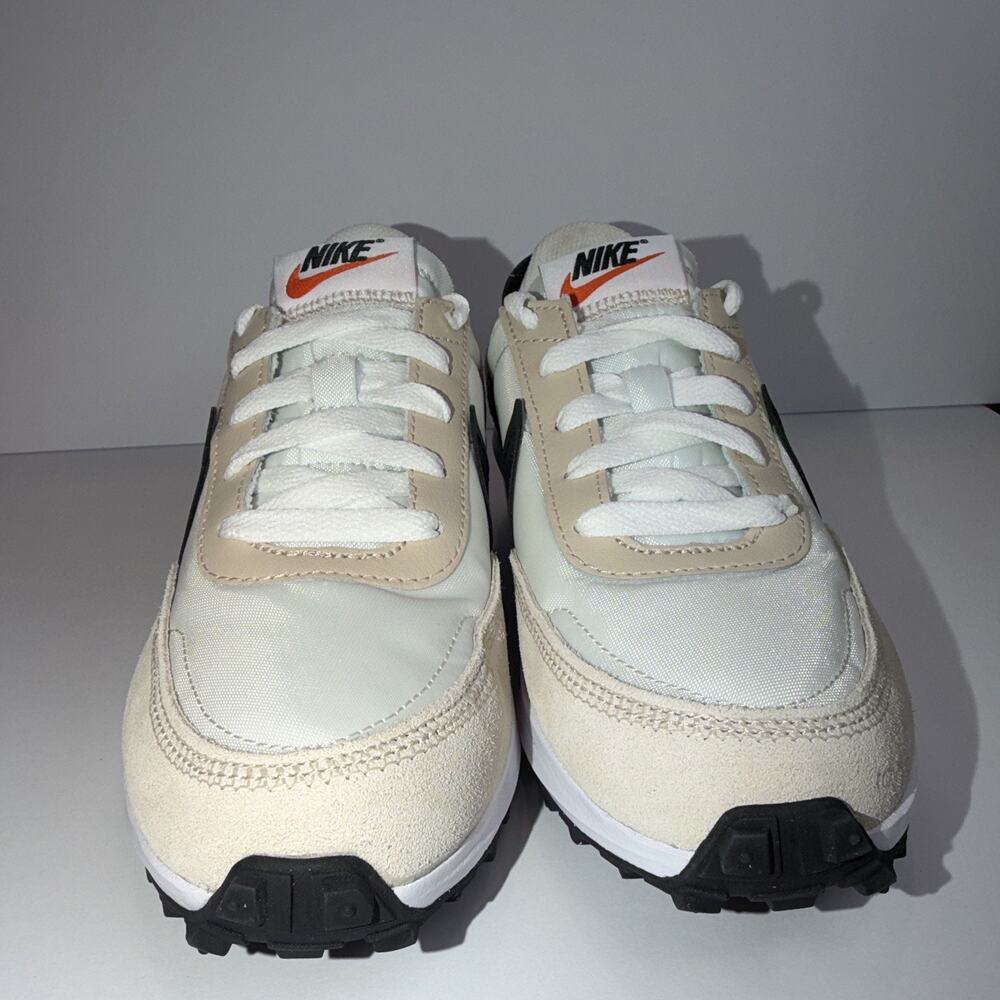 Nike Waffle Debut Women's Low Top Sneakers Sanddrift/Black Lace-Up DH9523-102 - Picture 2 of 7